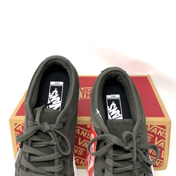💖MEGA SALE💖Vans Chukka  Olive Gray Suede Canvas Skate  Womens  9 VN0A38CGY33 - Picture 4 of 11